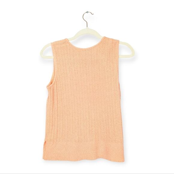 Hampshire Studio Orange Knit Petite Tank Top Size MP - Picture 2 of 6